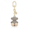TOUS Bold Bear Metal Key Ring in Taupe/Grey