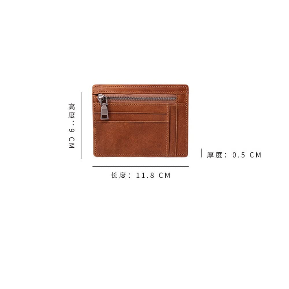 GPUJFAAC Ultra-Thin Anti-Theft Multi-Card Wallet with Zipper Coin Purse