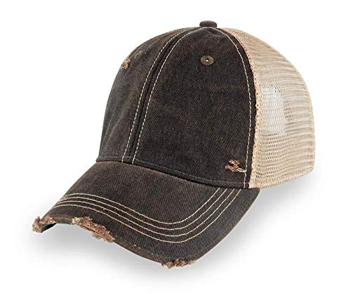 YPO Rhino ODM Vintage Distressed Mesh Back Trucker Hat
