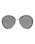 Chloé Women's Round Sunglasses with Grey Lenses (CH0186S-001)