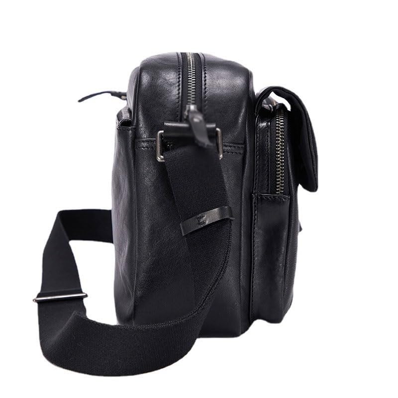 Men's Genuine Leather Large Crossbody Bag