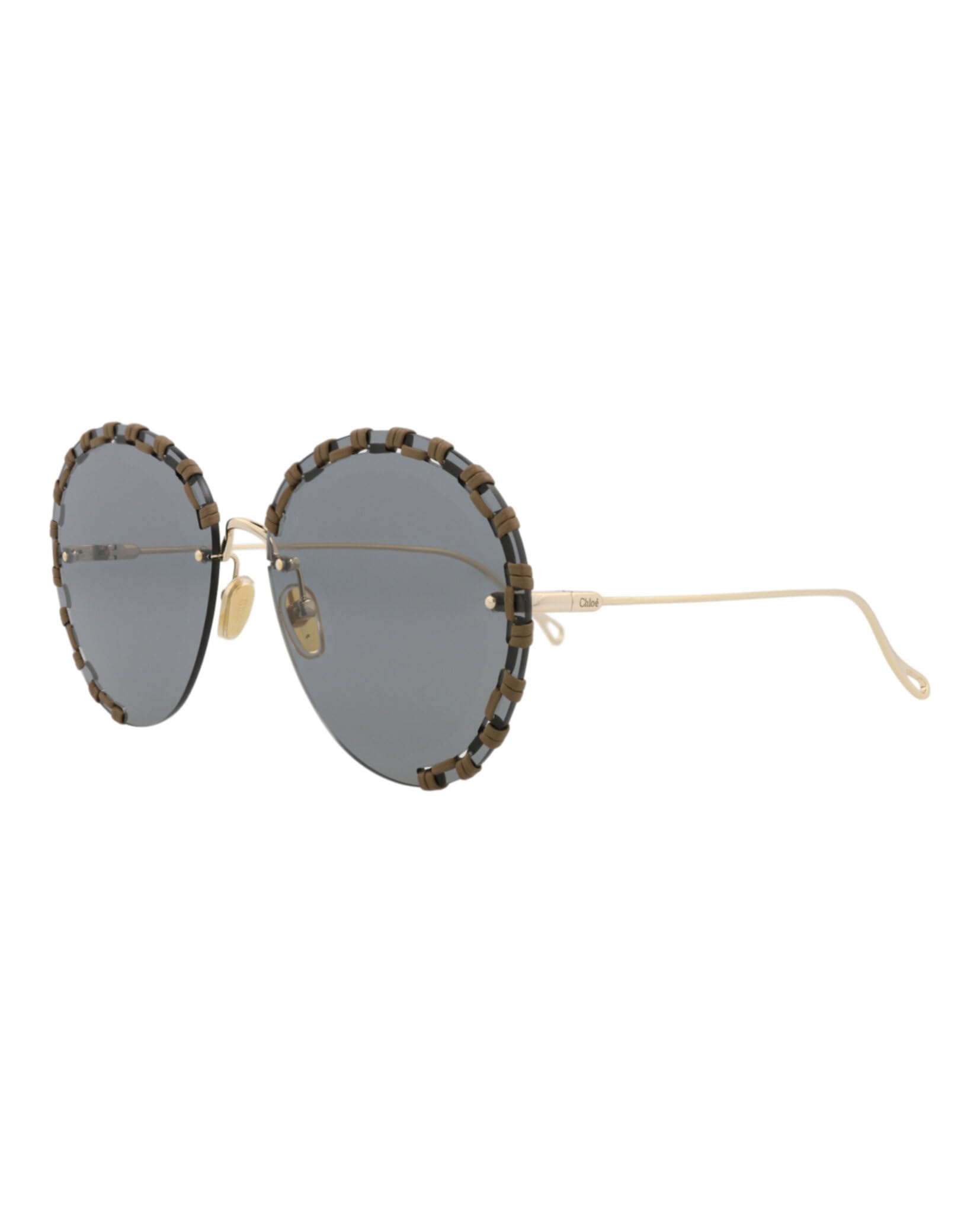 Chloé Women's Round Sunglasses with Grey Lenses (CH0186S-001)