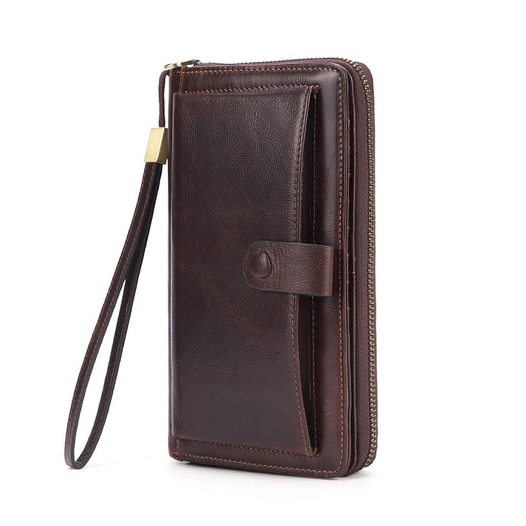 Men's Business Long Clutch Wallet and Phone Bag