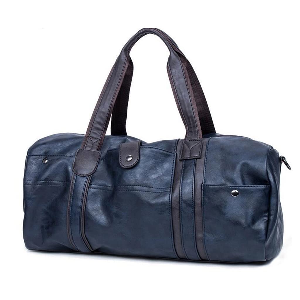 Men's Large Capacity Waterproof PU Leather Sports & Travel Bag