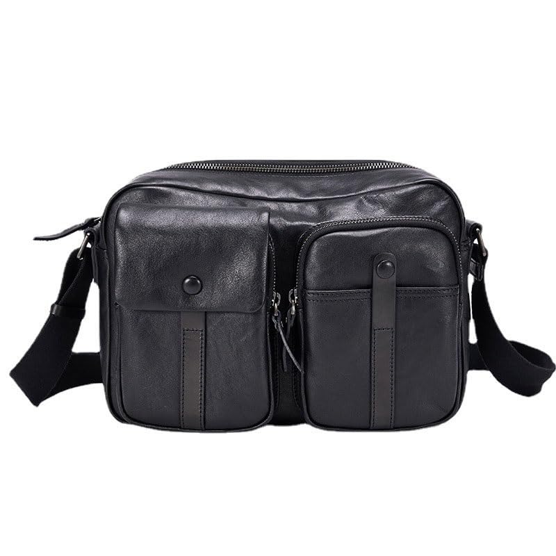 Men's Genuine Leather Large Crossbody Bag