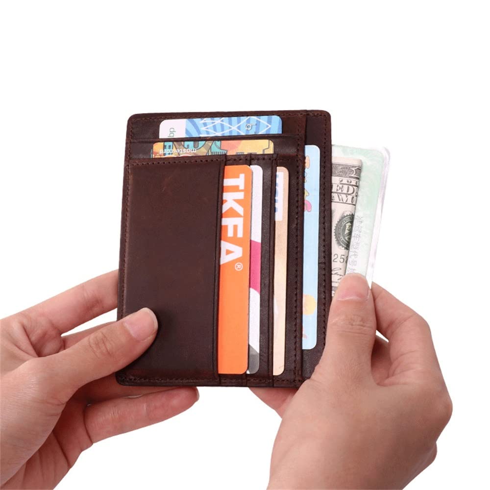 GPUJFAAC Ultra-Thin Anti-Theft Multi-Card Wallet with Zipper Coin Purse