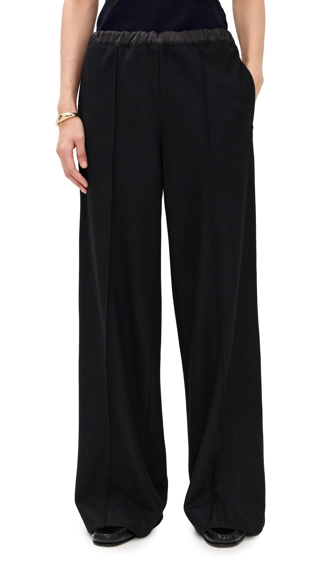 Vince Women's Mid Rise Satin Combo Pull On Pants
