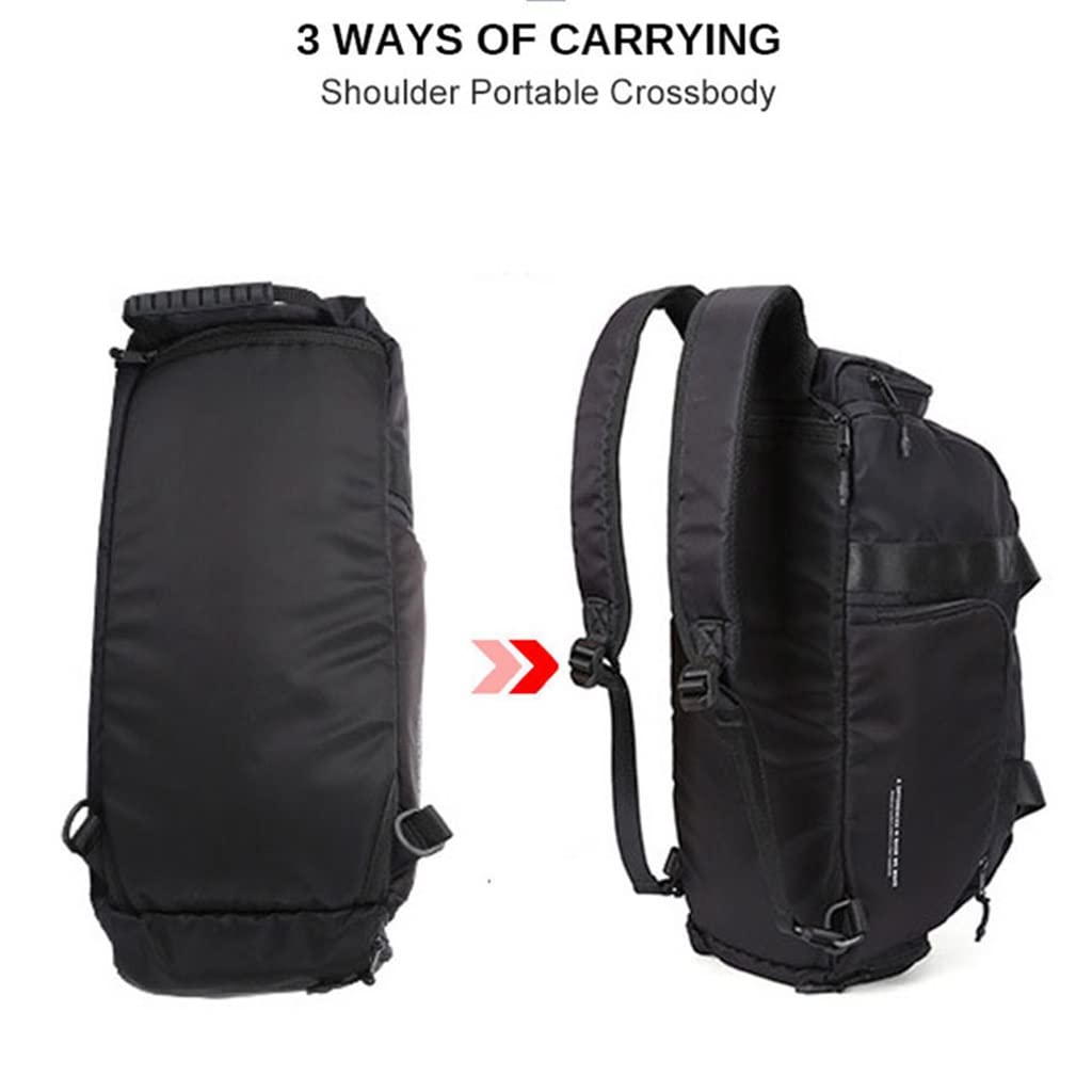 Men's Multifunctional Nylon Travel & Sports Duffel Backpack