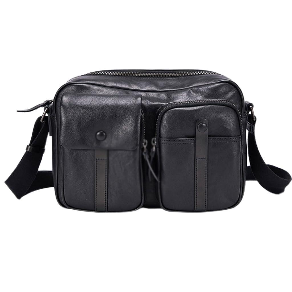 Men's Genuine Leather Large Crossbody Bag