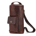Vintage Crossbody Bag Cylinder Shoulder Chest Men's