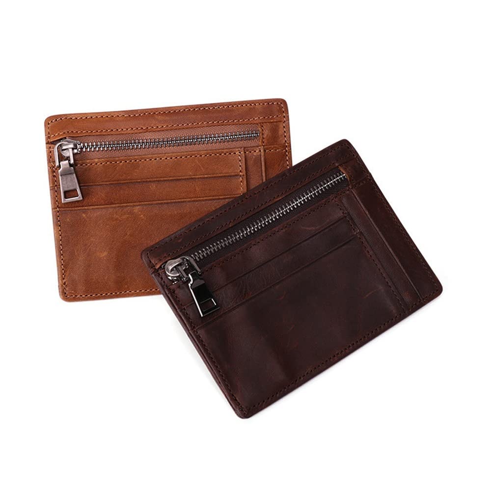 GPUJFAAC Ultra-Thin Anti-Theft Multi-Card Wallet with Zipper Coin Purse