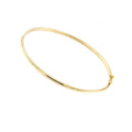 Forme di Lucchetta 14k Real Gold Bangle Bracelet for Women (7 Inches)