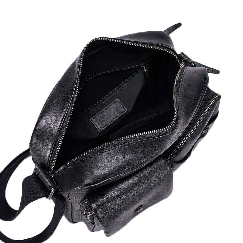 Men's Genuine Leather Large Crossbody Bag