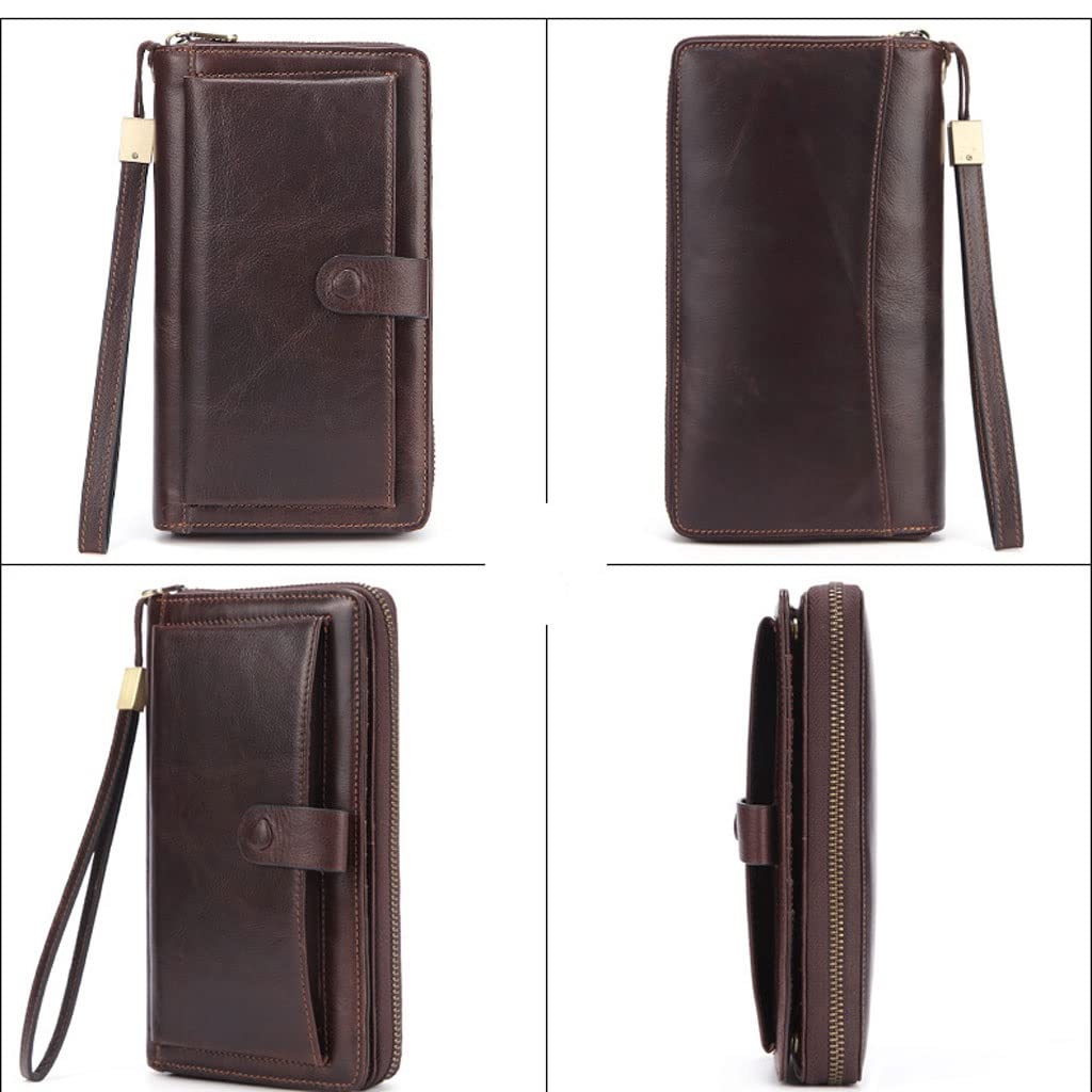 Men's Business Long Clutch Wallet and Phone Bag