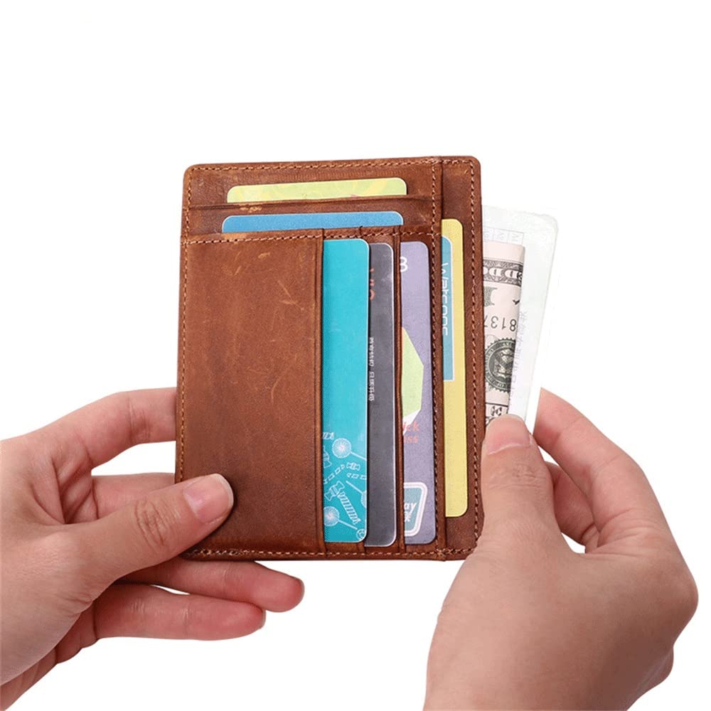 GPUJFAAC Ultra-Thin Anti-Theft Multi-Card Wallet with Zipper Coin Purse