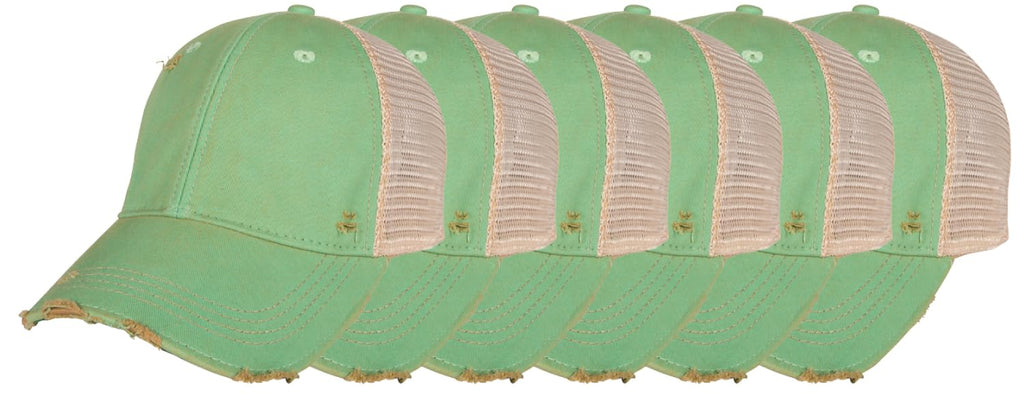 YPO Rhino ODM Vintage Distressed Mesh Back Trucker Hat