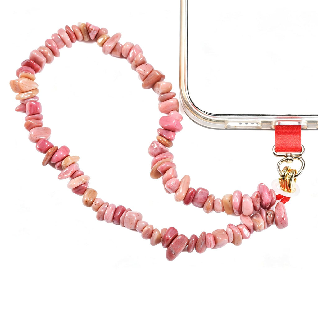Aluckiss Stone Beaded Cellphone Wrist Strap Charm