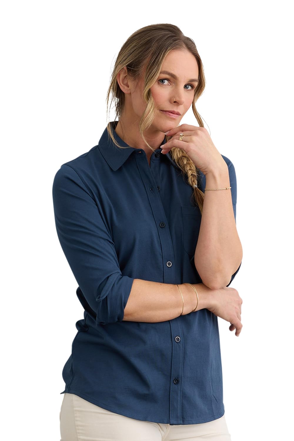 Women's 100% Organic Pima Cotton Long Sleeve Shirt