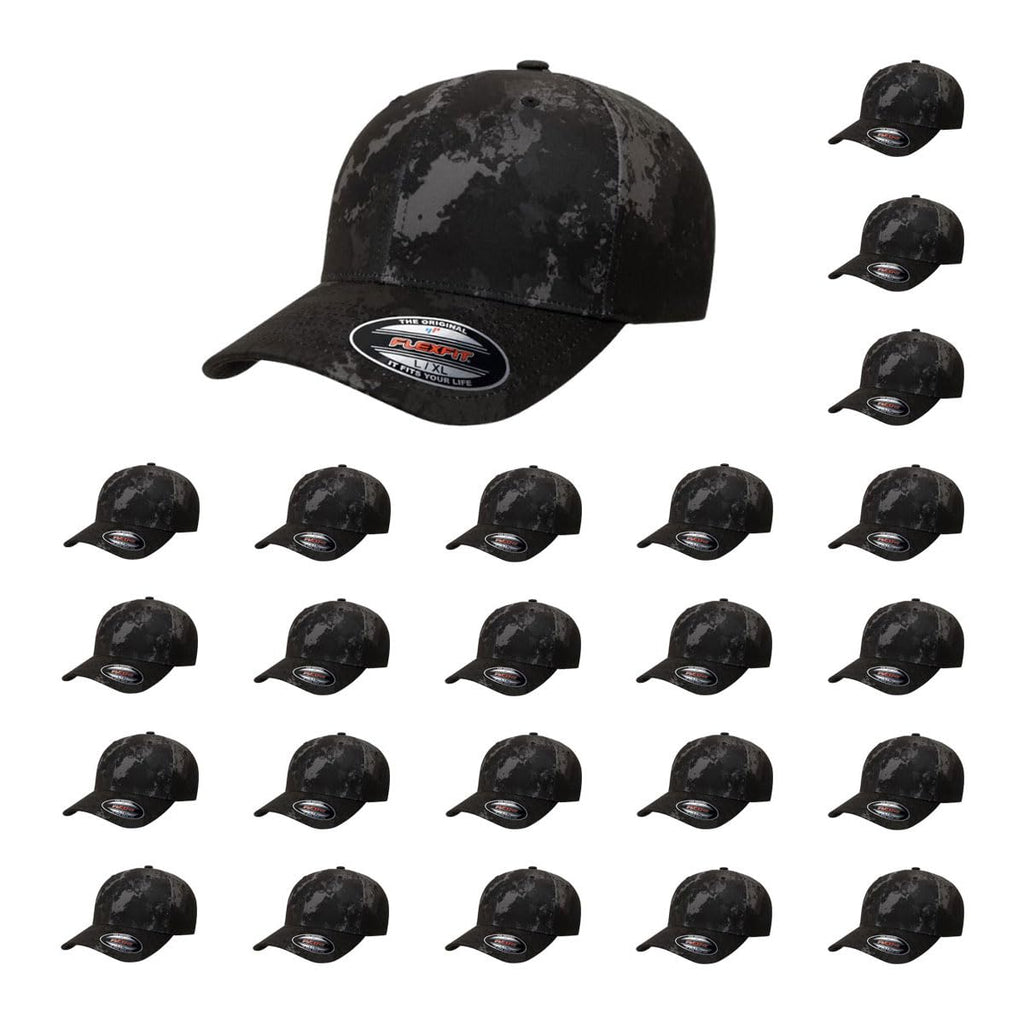 Flexfit Wooly Combed Stretch-Fitted Baseball Caps (24-Pack)