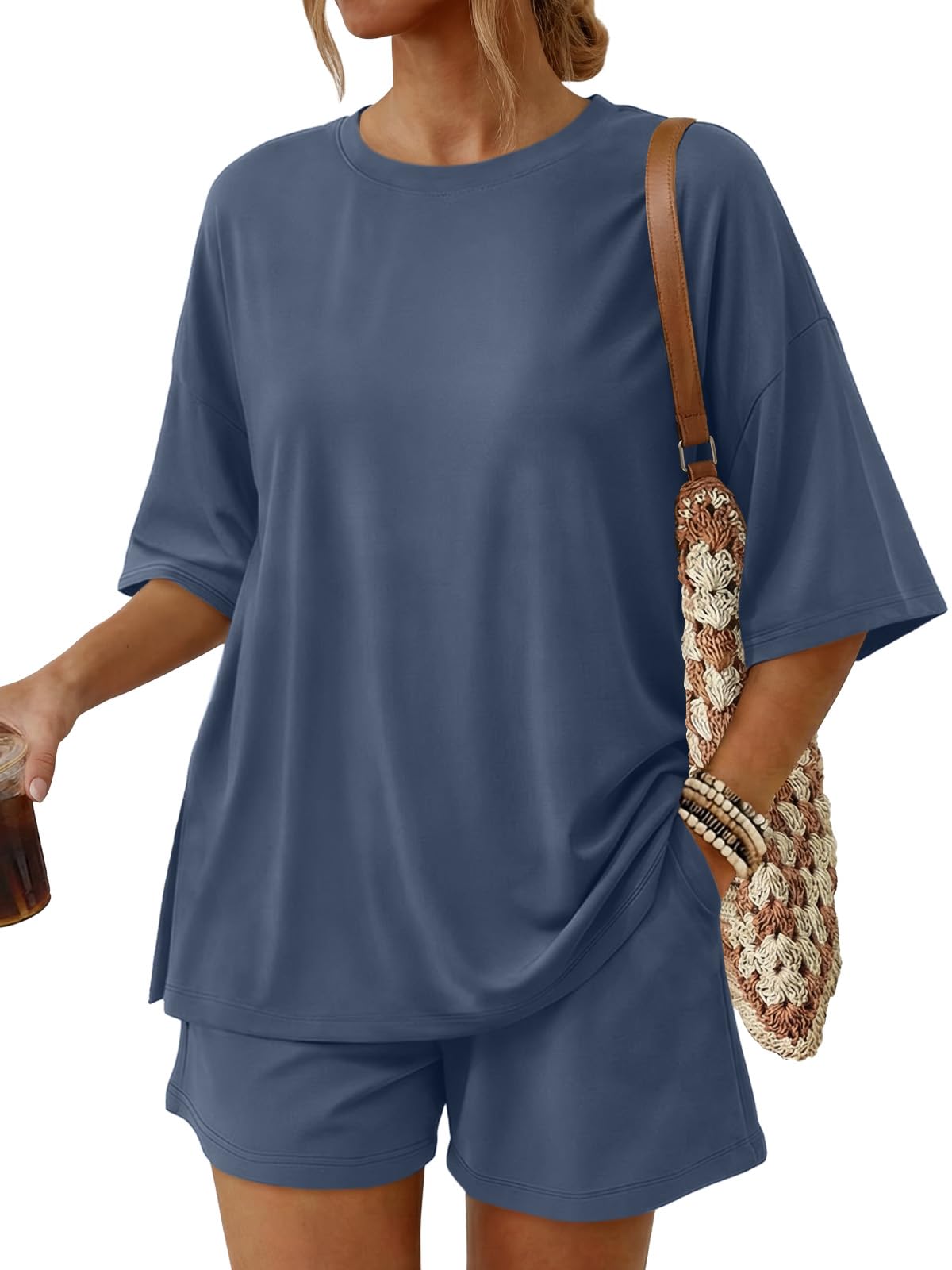 Women's 2-Piece Summer Loungewear Set with Pockets
