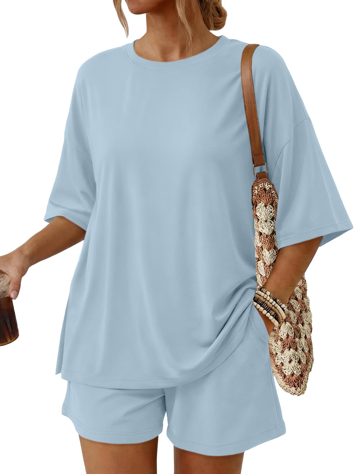 Women's 2-Piece Summer Loungewear Set with Pockets