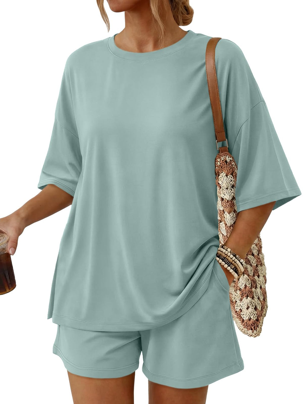 Women's 2-Piece Summer Loungewear Set with Pockets