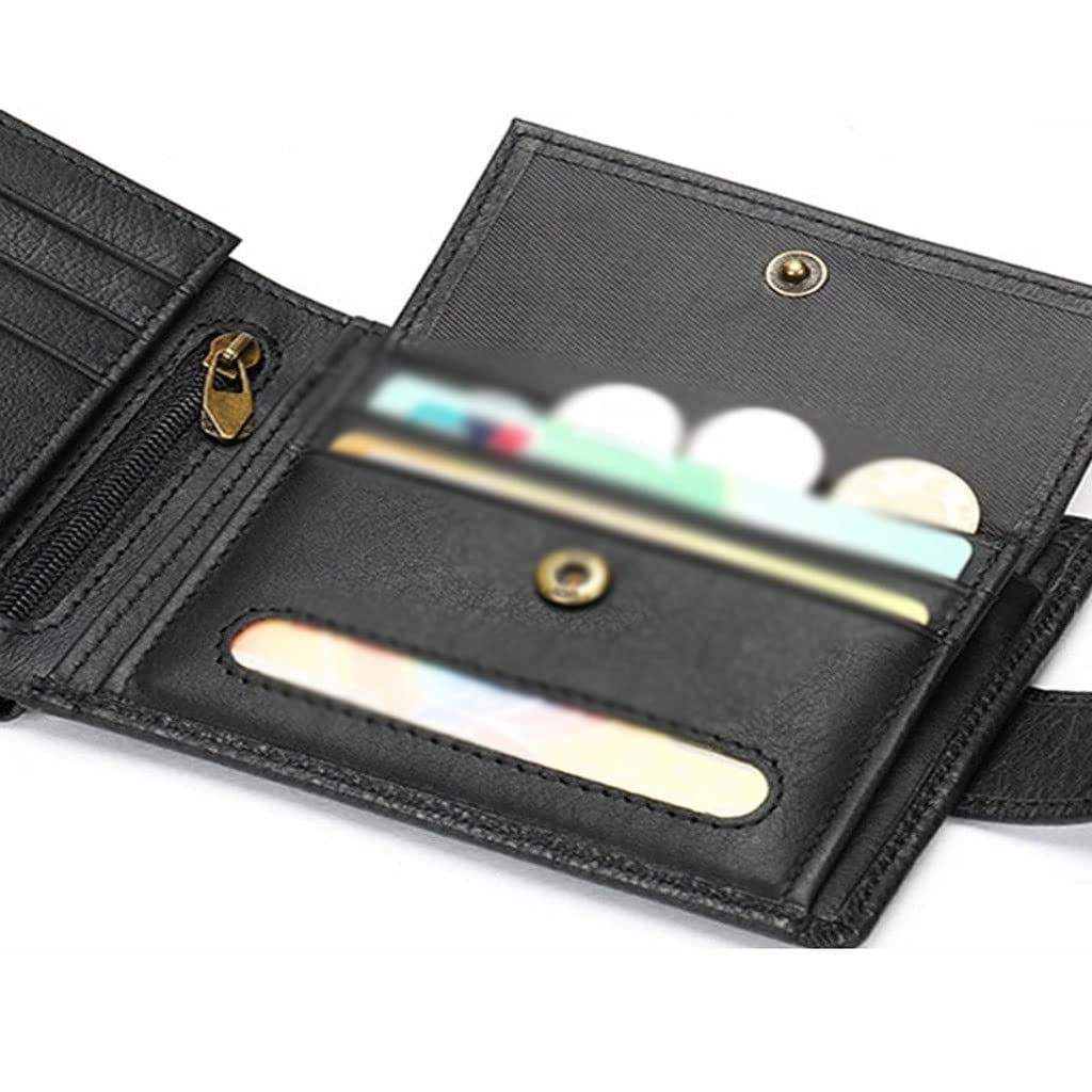 Men's Small Short Wallet with Card Holder and Coin Purse