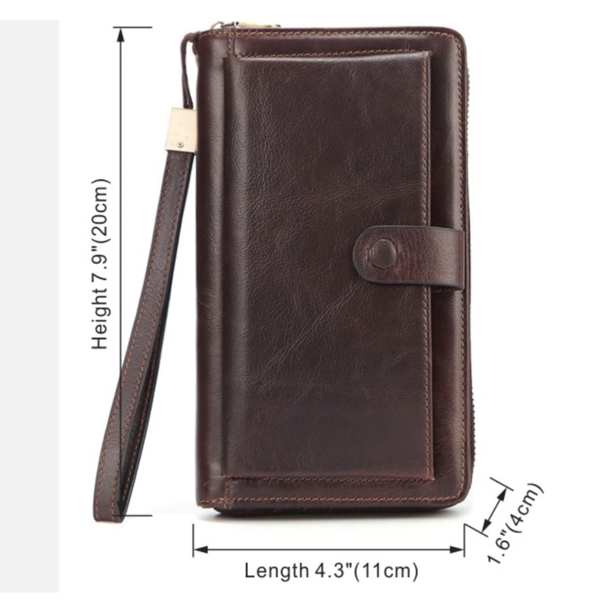 Men's Business Long Clutch Wallet and Phone Bag