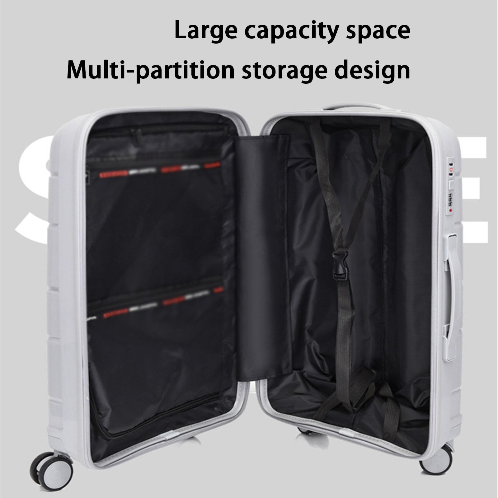 3-Piece Lightweight Rolling Luggage Set