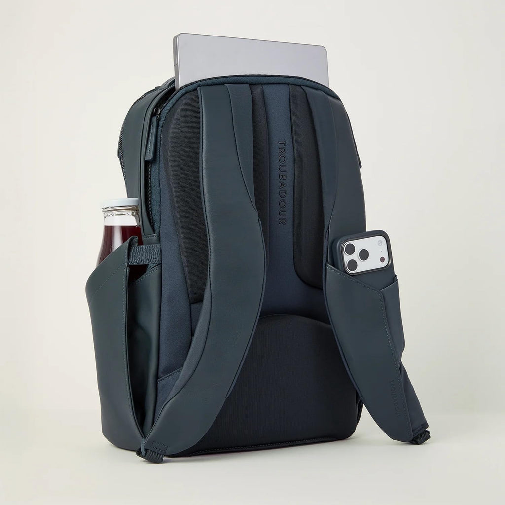 22L Waterproof Leather Laptop Backpack