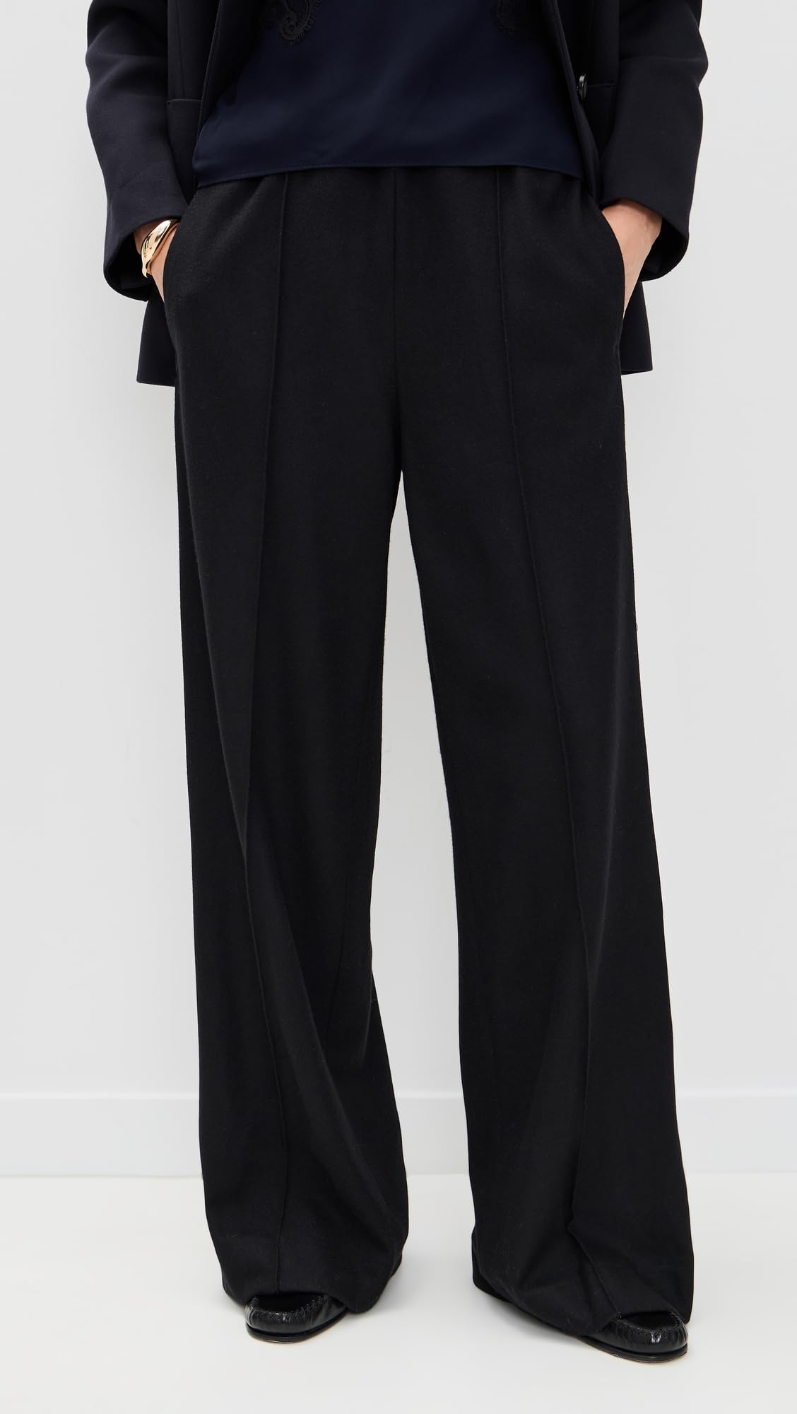 Vince Women's Mid Rise Satin Combo Pull On Pants