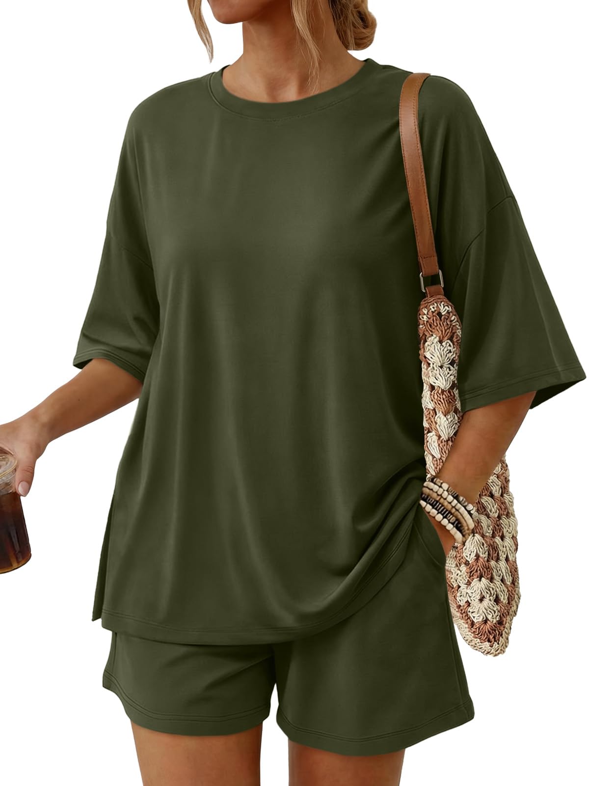 Women's 2-Piece Summer Loungewear Set with Pockets