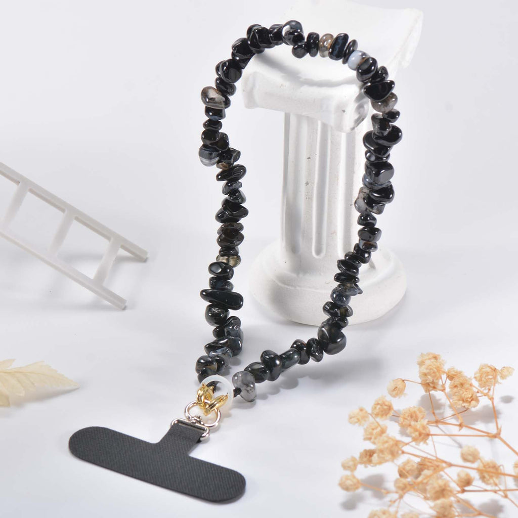 Aluckiss Stone Beaded Cellphone Wrist Strap Charm