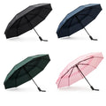 G4Free Strong Windproof Travel Umbrella 42 Inch Compact Umbrellas for Rain with Double Canopy Automatic Portable Durable(Black+Blue+Green+Pink)