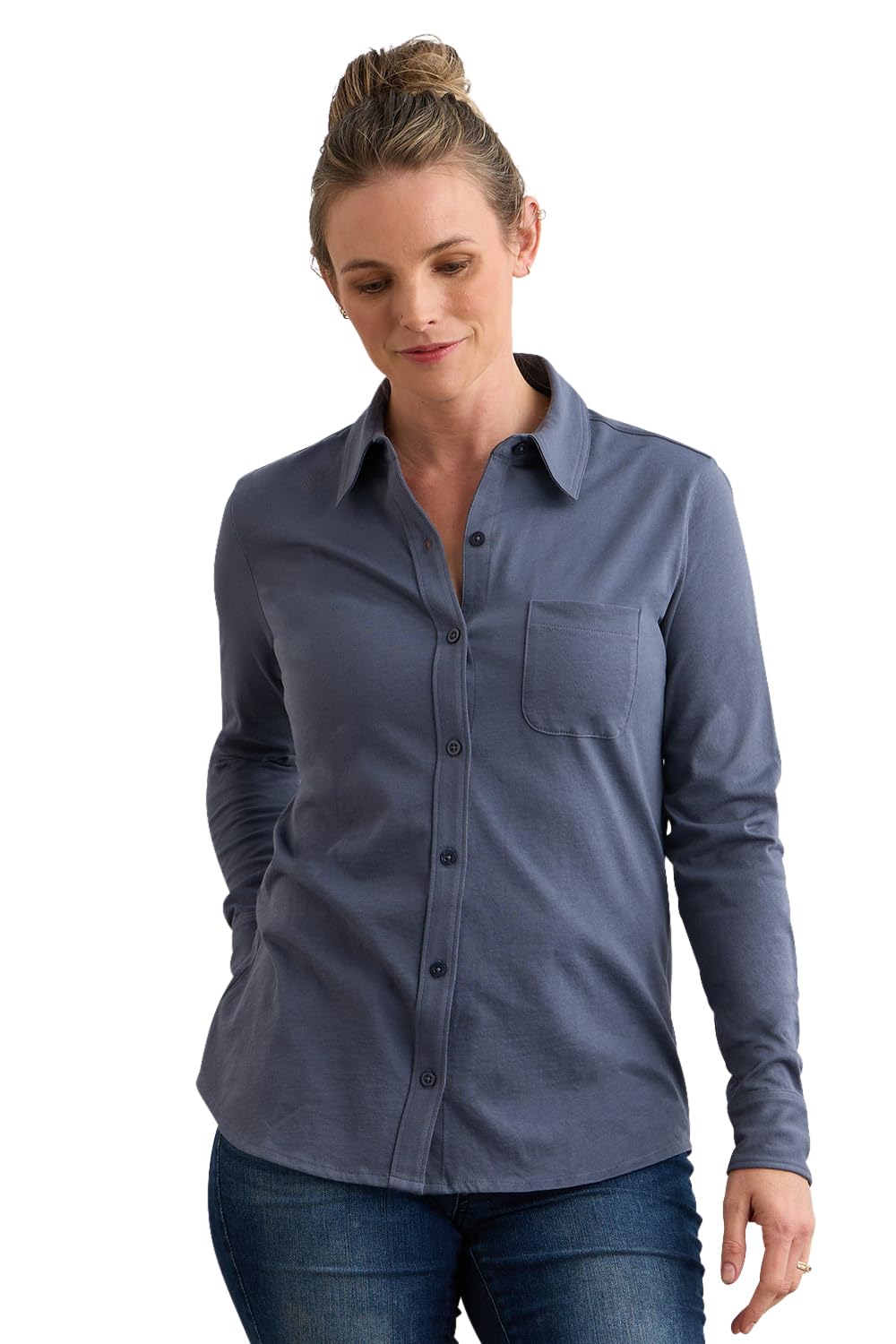Women's 100% Organic Pima Cotton Long Sleeve Shirt