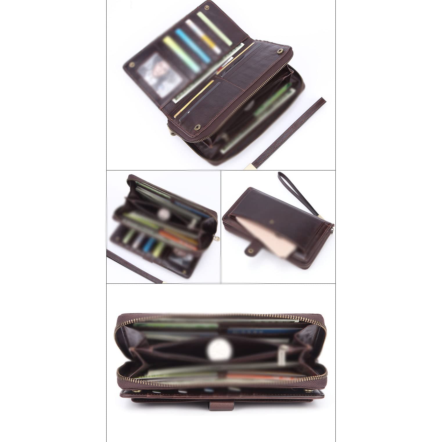 Men's Business Long Clutch Wallet and Phone Bag