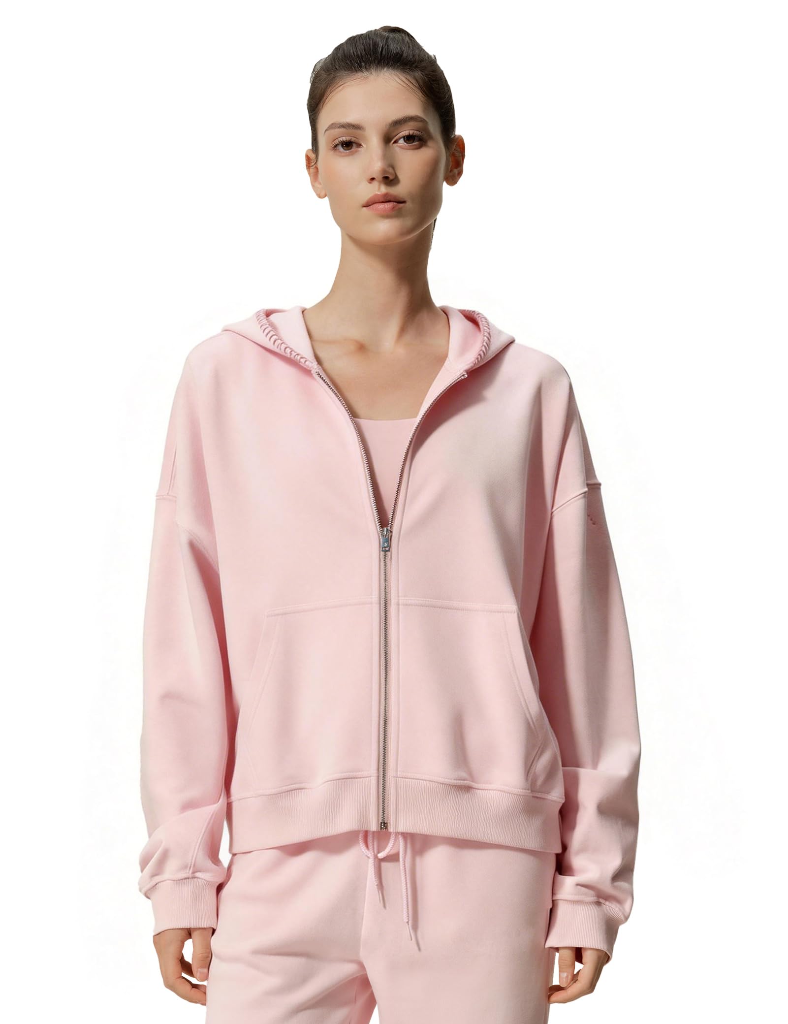 Silk Terry Oversized Zip-Up Hoodie