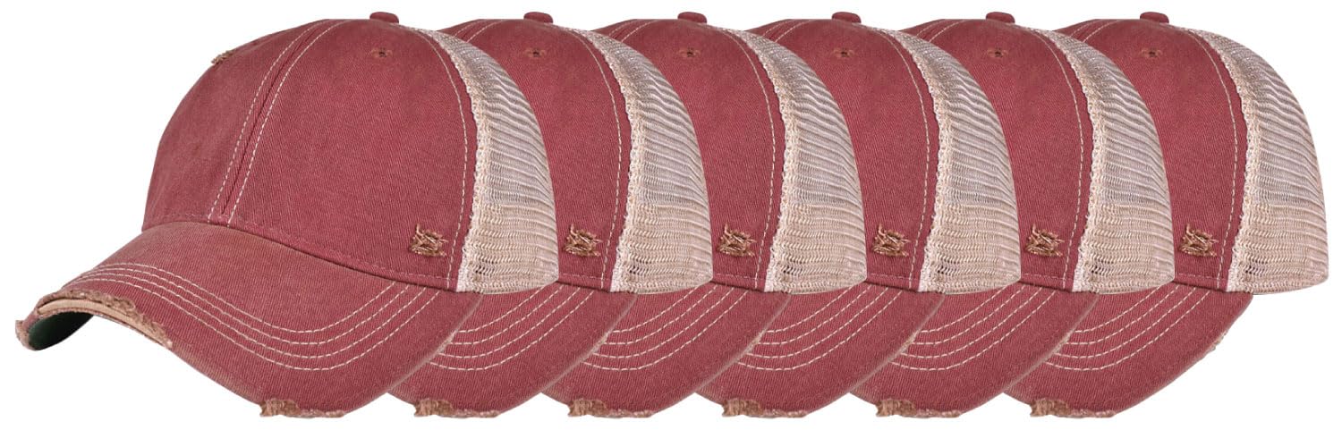 YPO Rhino ODM Vintage Distressed Mesh Back Trucker Hat
