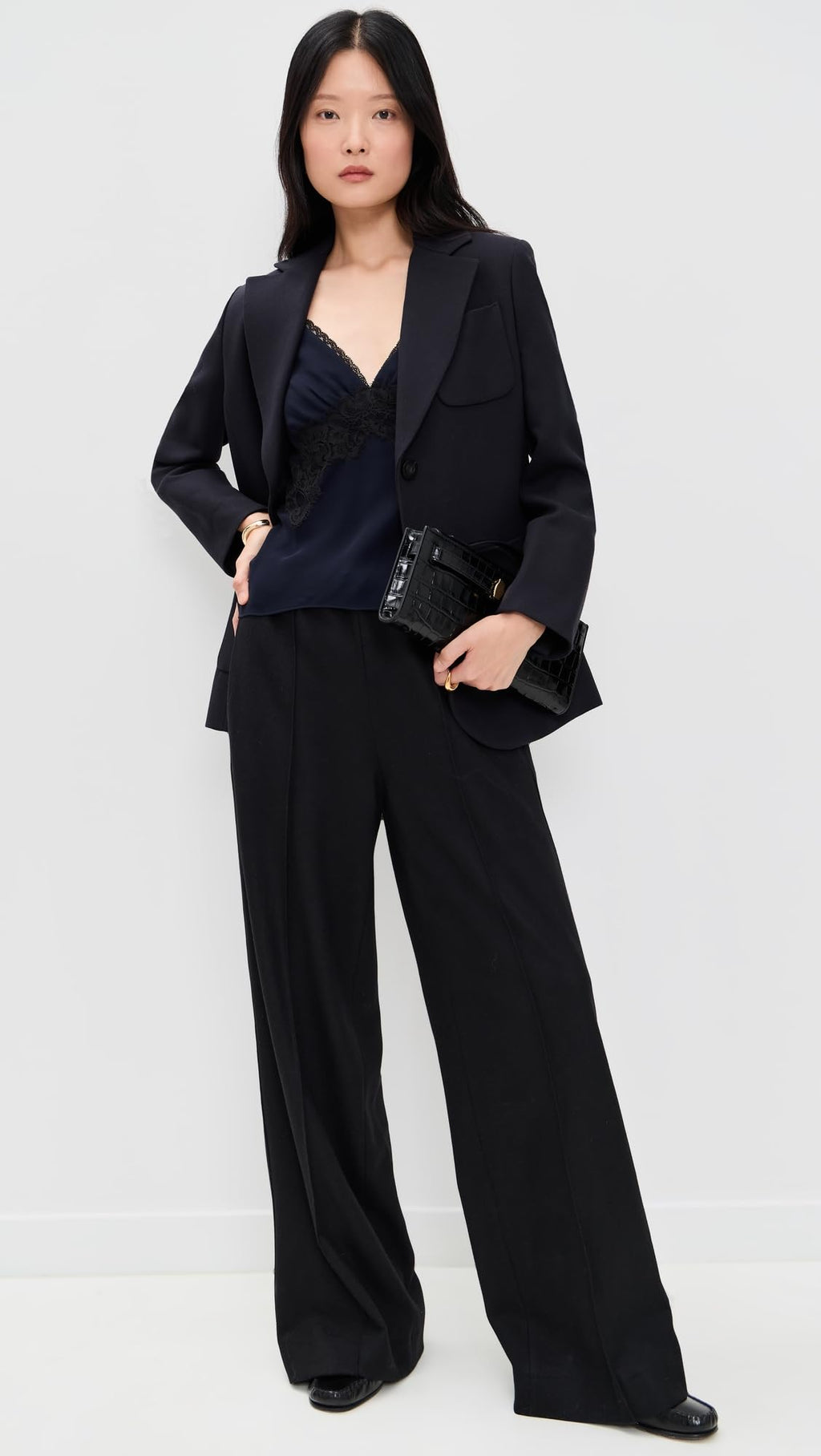 Vince Women's Mid Rise Satin Combo Pull On Pants