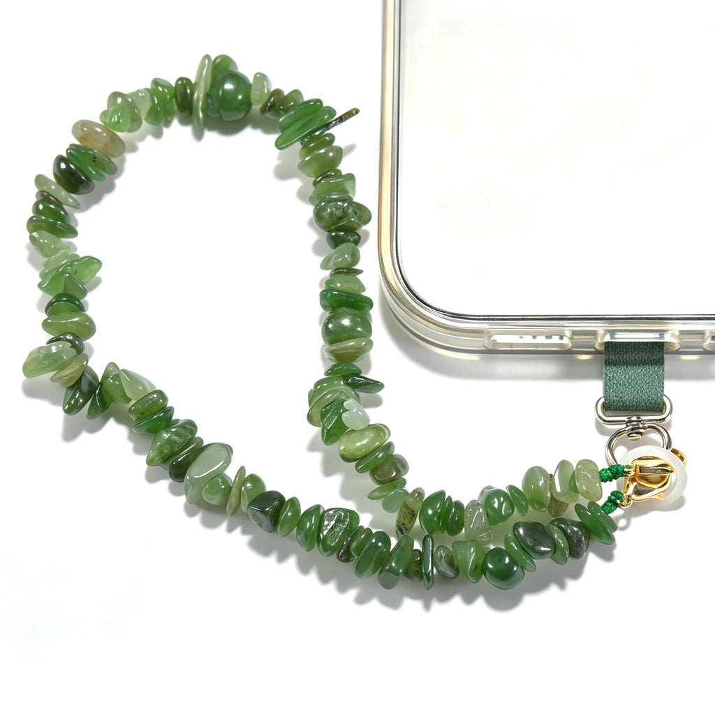 Aluckiss Stone Beaded Cellphone Wrist Strap Charm