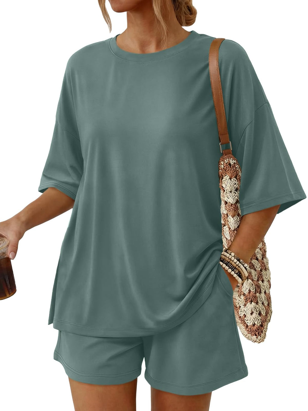 Women's 2-Piece Summer Loungewear Set with Pockets