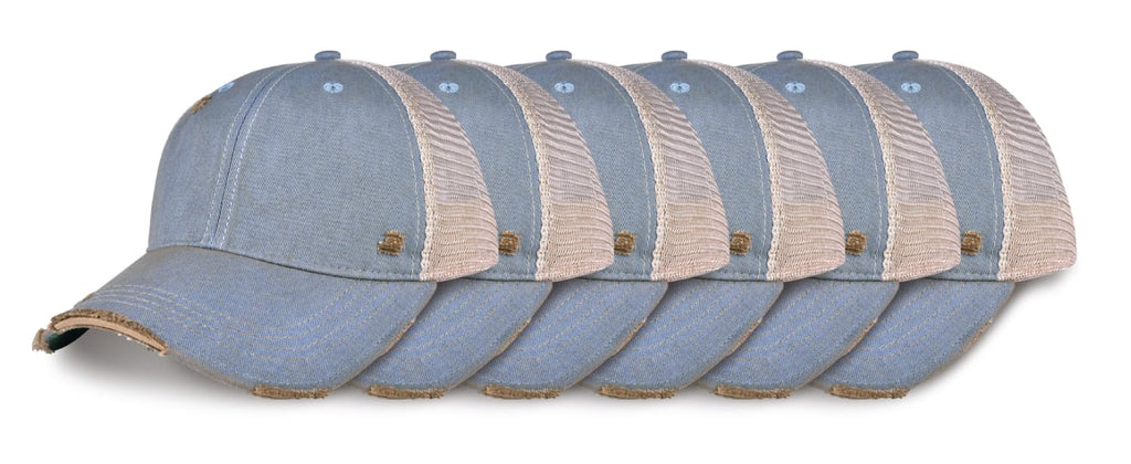 YPO Rhino ODM Vintage Distressed Mesh Back Trucker Hat