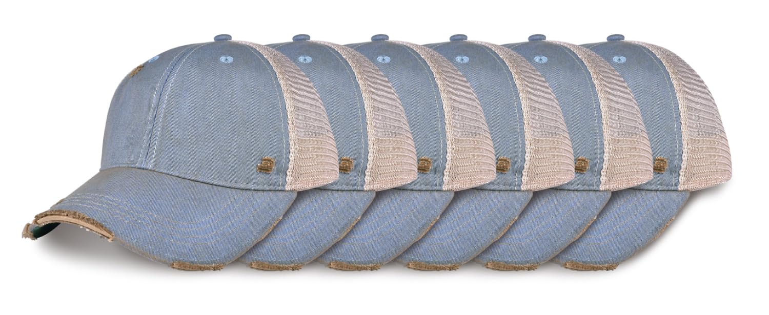 YPO Rhino ODM Vintage Distressed Mesh Back Trucker Hat