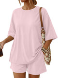 Women's 2-Piece Summer Loungewear Set with Pockets