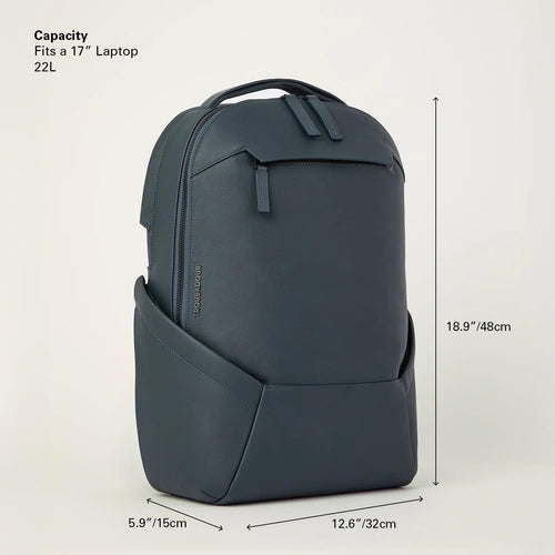 22L Waterproof Leather Laptop Backpack