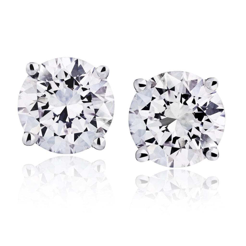 Certified Natural Diamond Stud Earrings in 14K Gold
