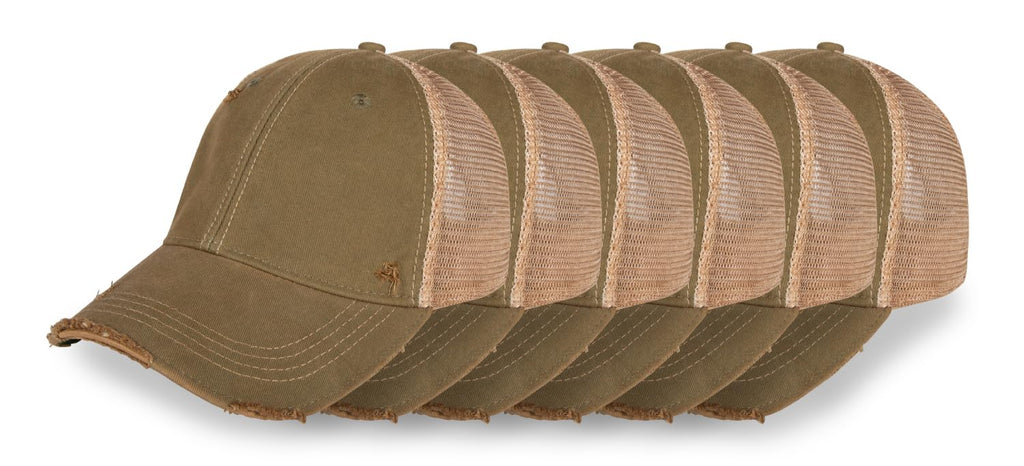 YPO Rhino ODM Vintage Distressed Mesh Back Trucker Hat