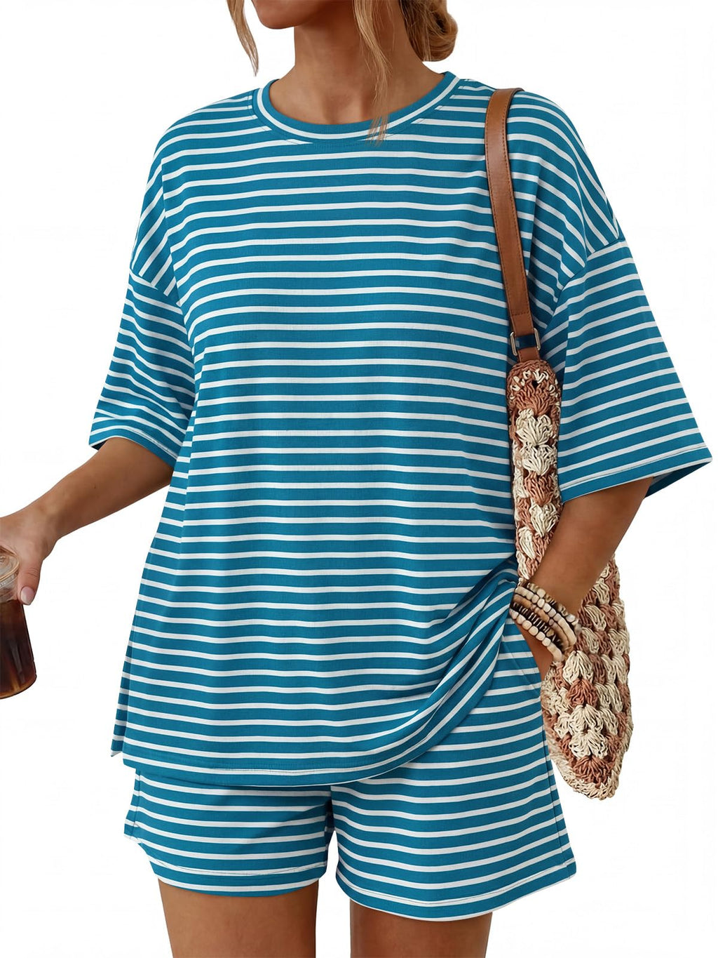 Women's 2-Piece Summer Loungewear Set with Pockets