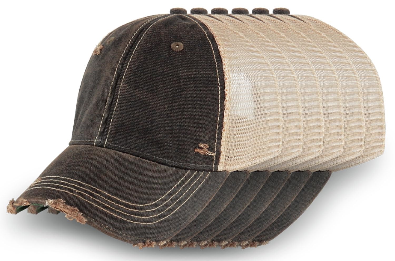 YPO Rhino ODM Vintage Distressed Mesh Back Trucker Hat