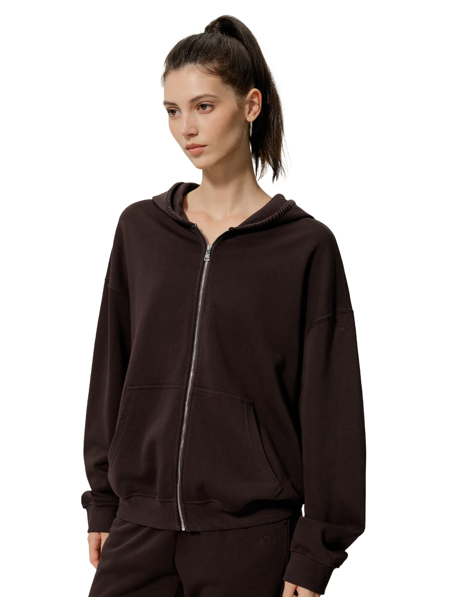 Silk Terry Oversized Zip-Up Hoodie
